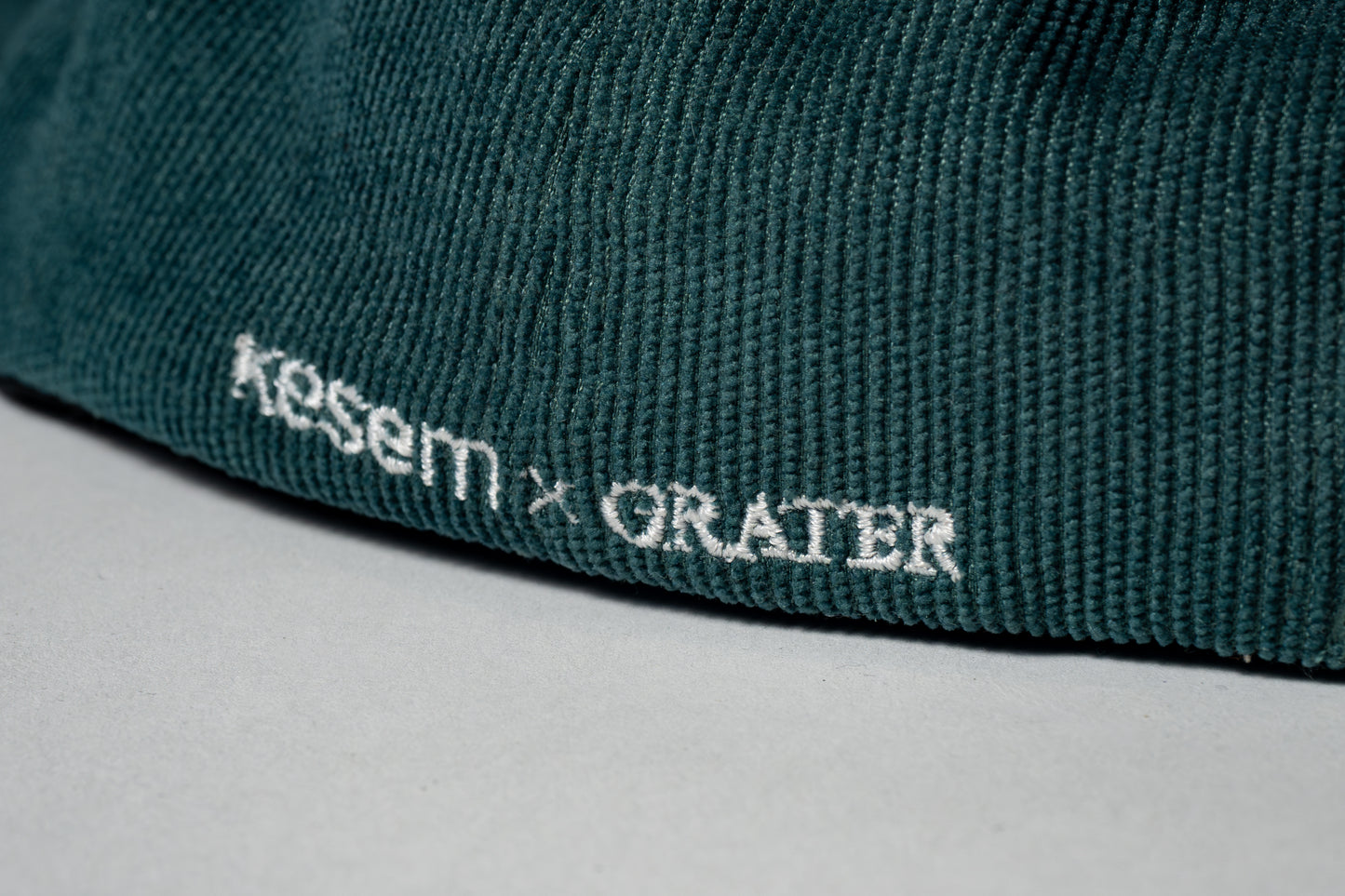 Sea Foam Green Kesem x Grater Corduroy Flat Brim Hat