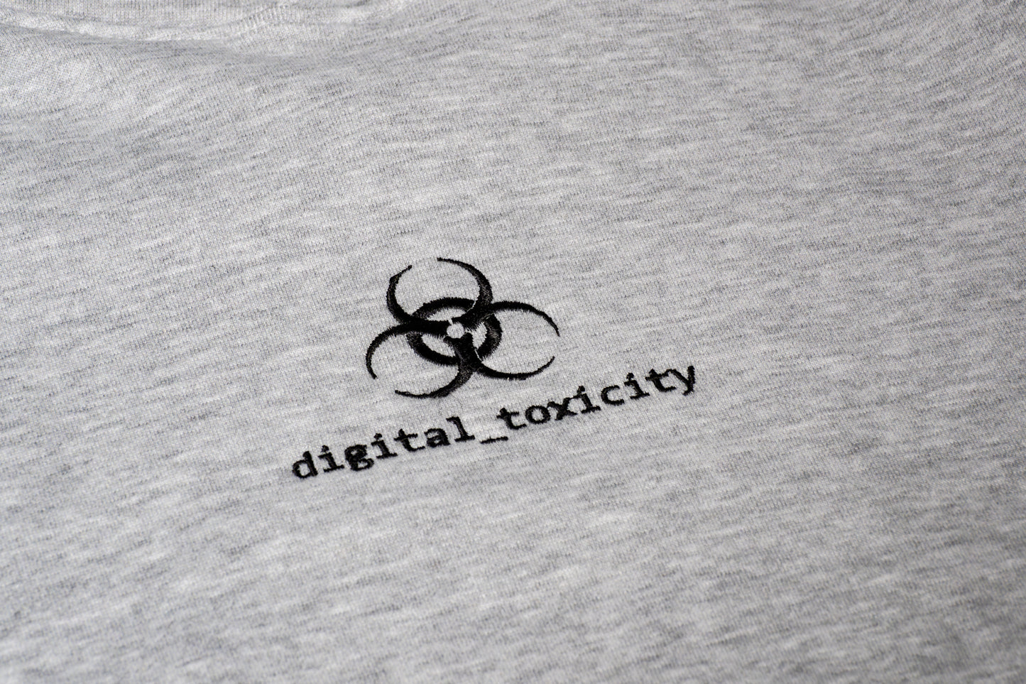 "digital_toxicity" Oversized Heathered Gray Hoodie