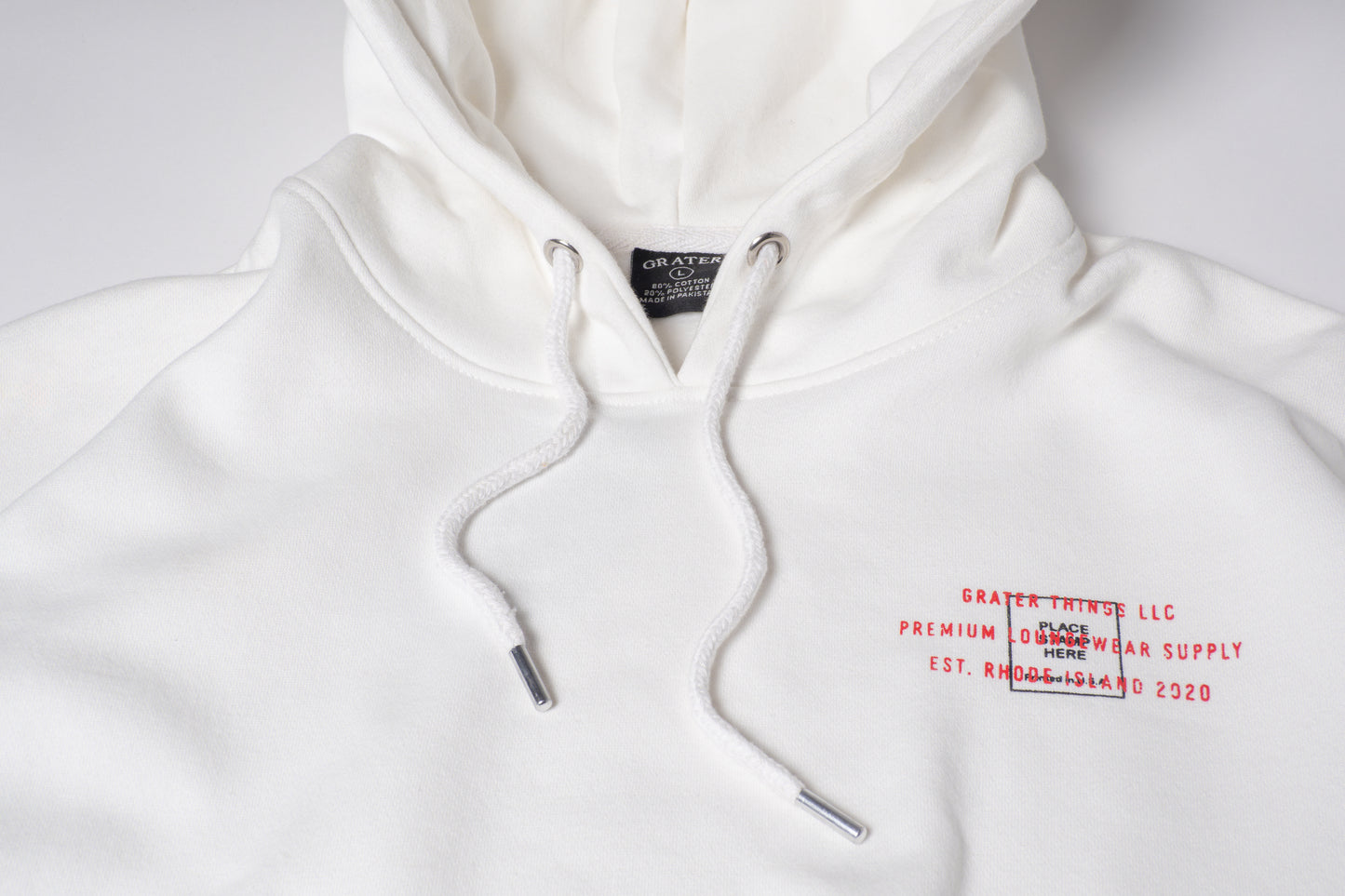 Pure White Stamp Hoodie