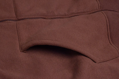 Mocha Brown Release Zip-Up Hoodie